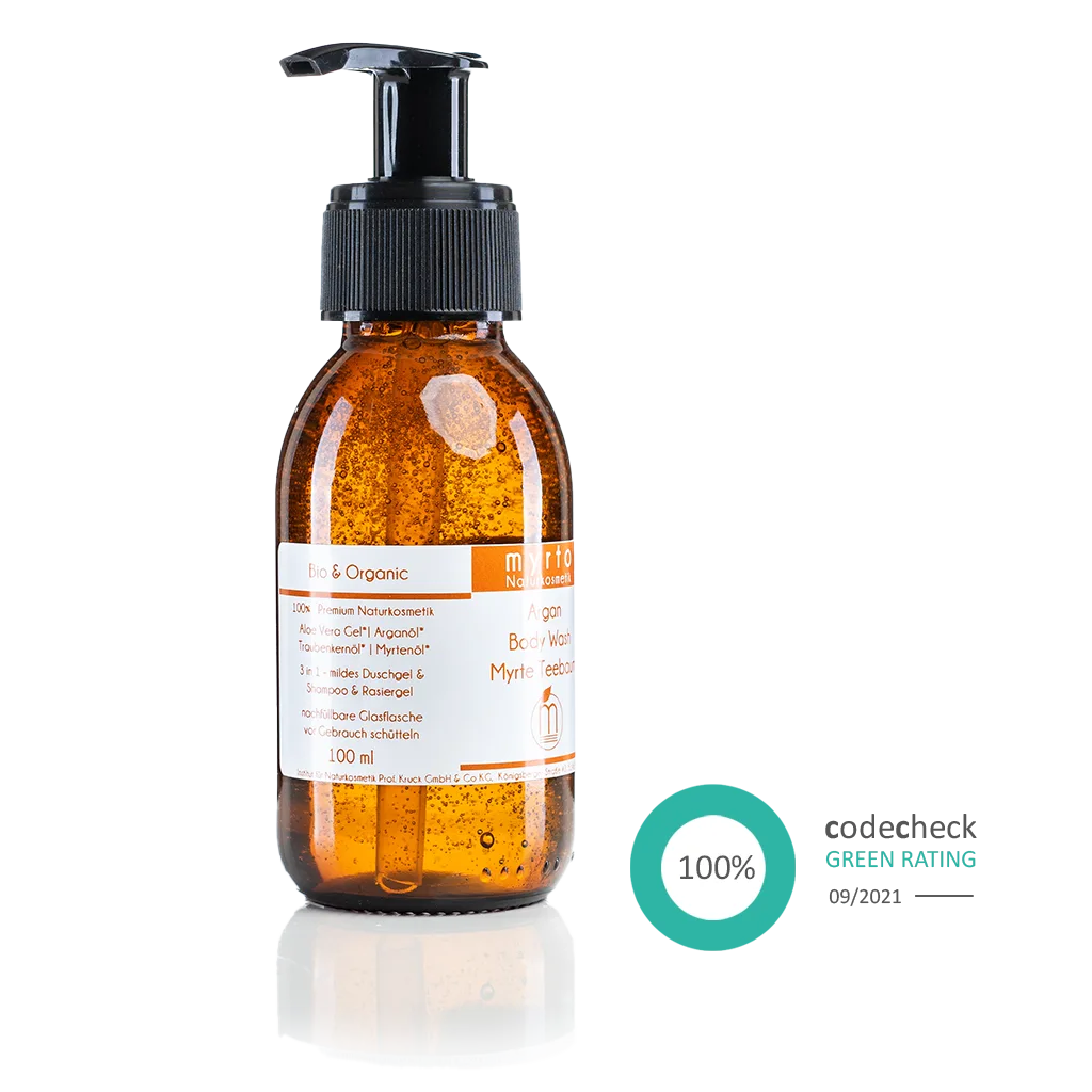Argan Body Wash Myrte Teebaum - Myrto Naturkosmetik #option1_100ml