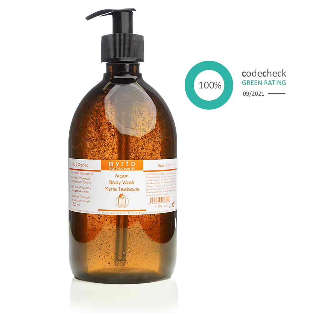 Argan Body Wash Myrte Teebaum - Myrto Naturkosmetik #option1_500ml