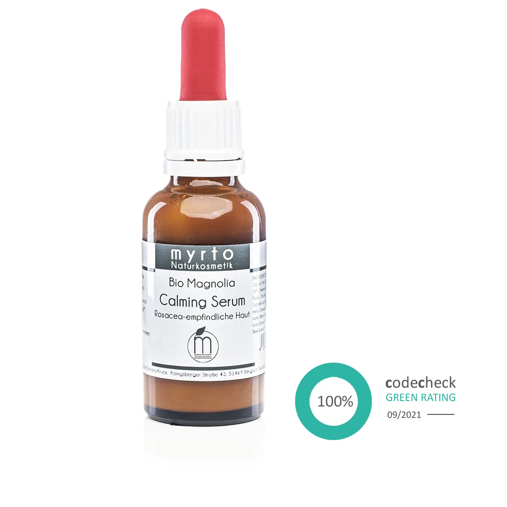 Bio Magnolia Calming Serum - beruhigt Rötungen & gereizte Haut - Myrto Naturkosmetik #option1_30ml