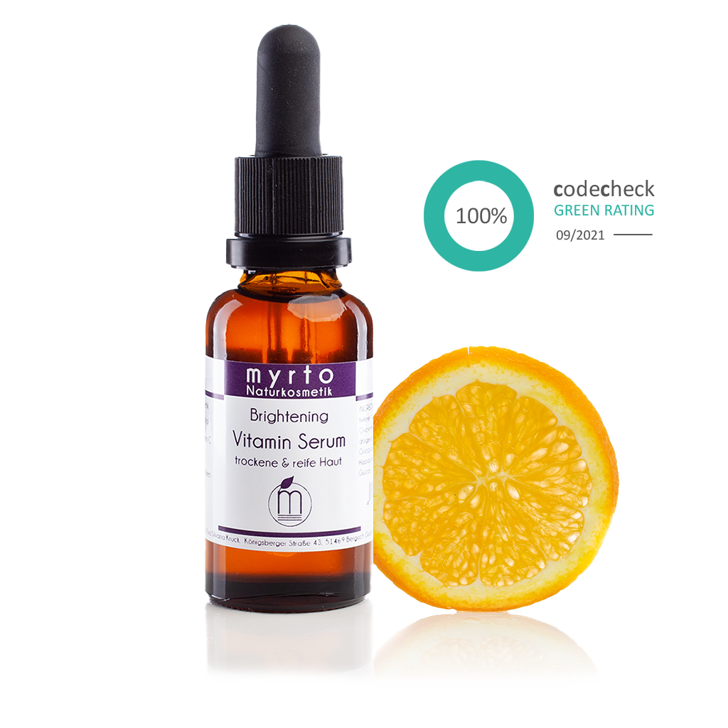 Brightening Vitamin ACE & B3 Serum – für einen ebenmäßigen, strahlenden Teint | Myrto Naturkosmetik