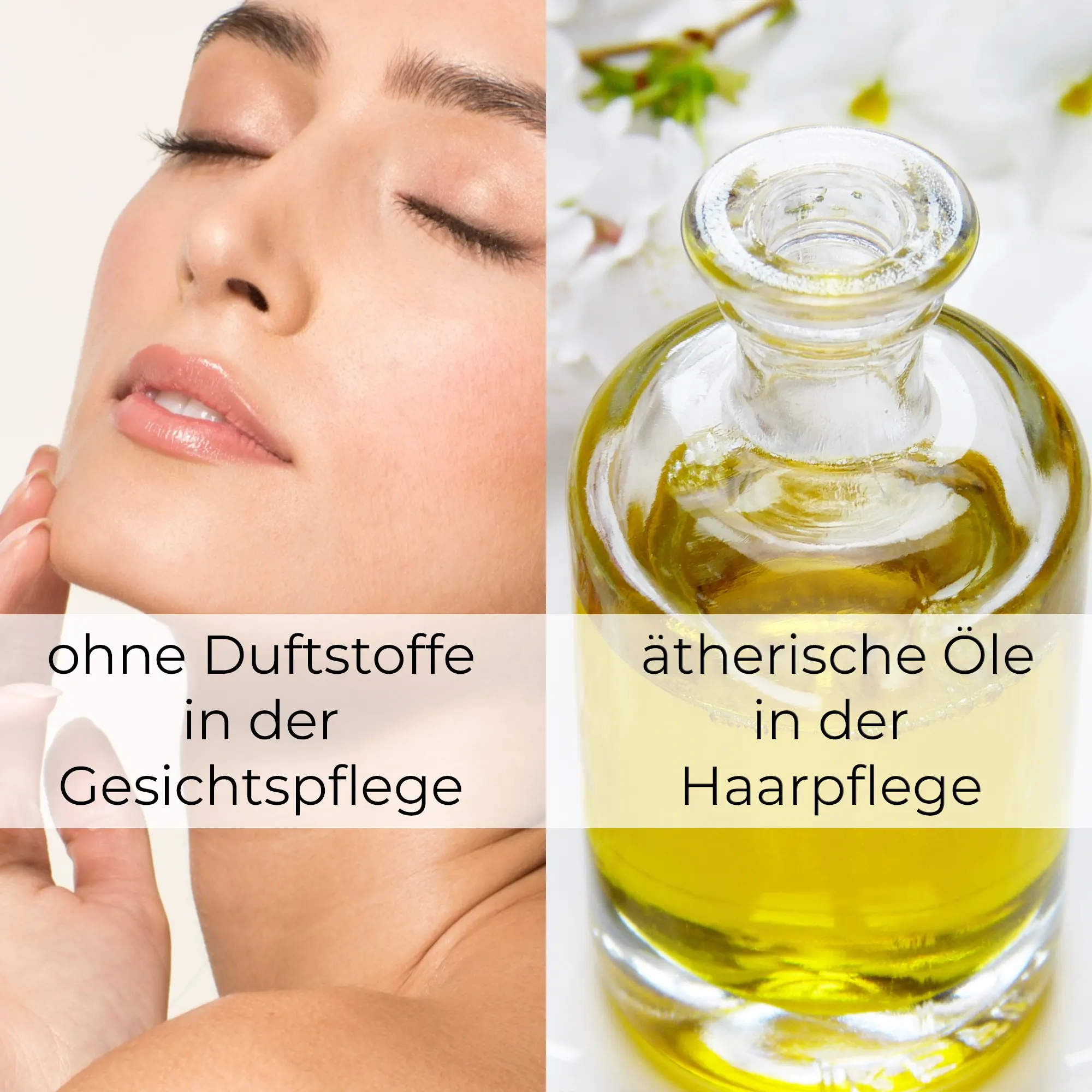 schöne Frau und ätherisches Öl
