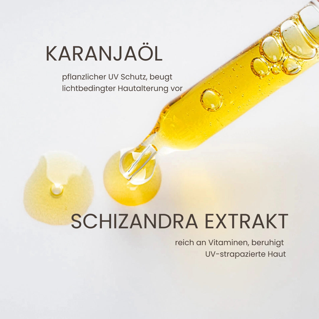 Schützendes Sunshine Day Oil für sensible Haut | mit Karanjaöl | Sonnenschutz