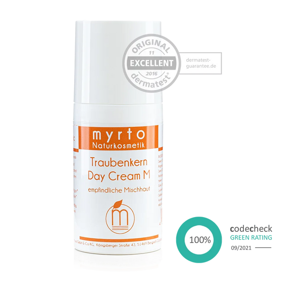 Bio Traubenkern Gesichtscreme - emulgatorfreie Pflege für eine gestärkte Hautbarriere - Myrto Naturkosmetik