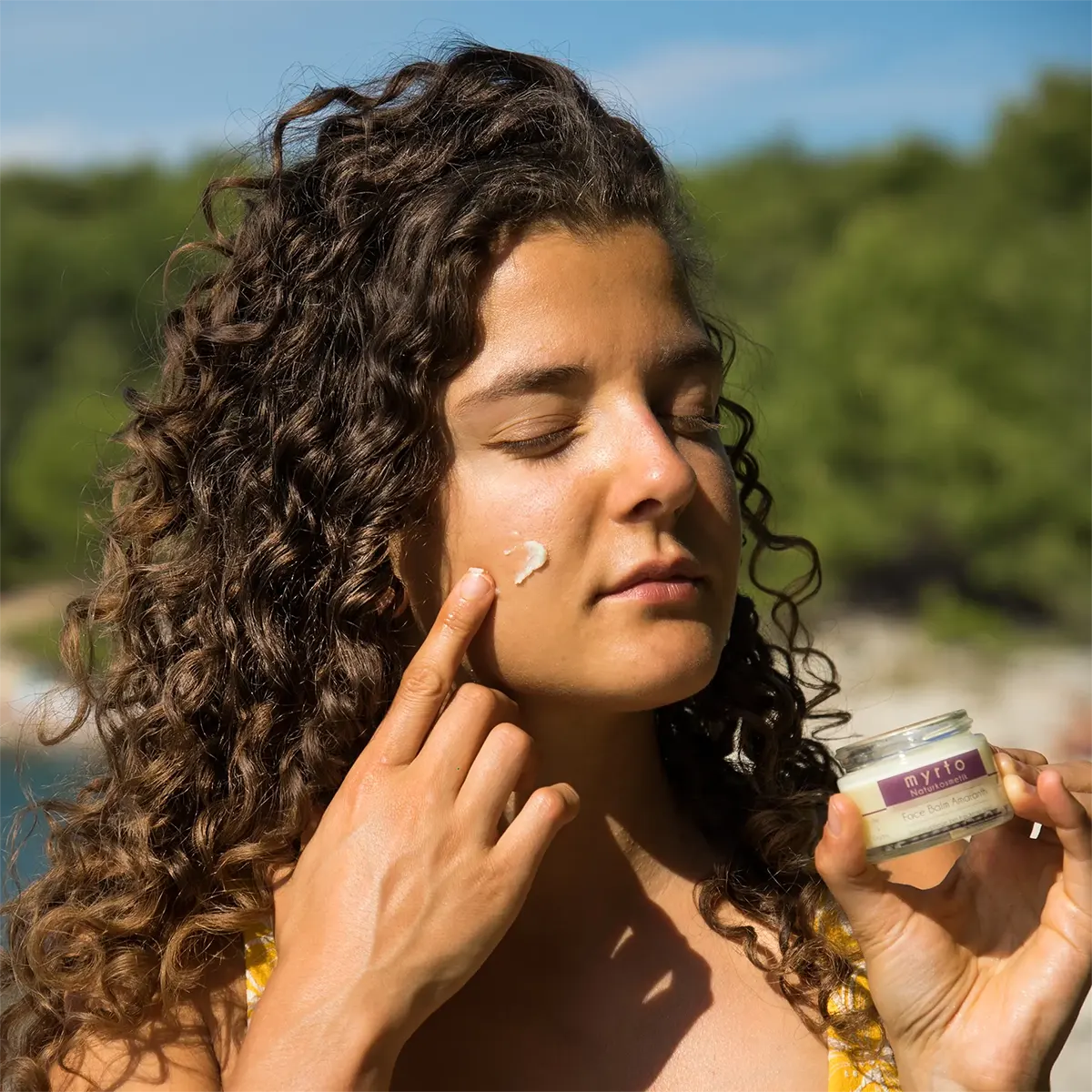 Anwendung Gesichtsbalsam | myrto Naturkosmetik