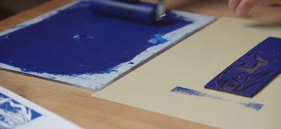 Handgemachter Linoldruck Myrto Geschenkgutschein