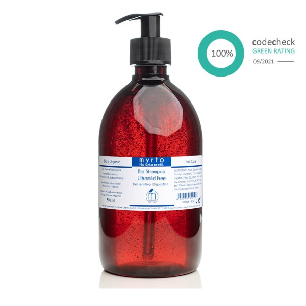 myrto Natural Organic Shampoo Ultra mild Free - storage bottle