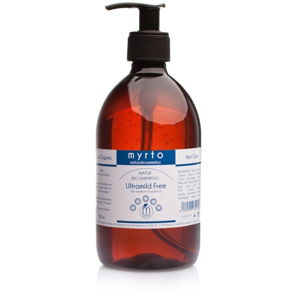 Ultra mild Free Natural Organic Shampoo storage bottle